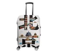 HETPLSD Travel Luggage Cover for Suitcase Protection, Fits 18-32 Inch - Durable Elastic Luggage Protector, Beijing China Suitcase Cover for Travel, Scratch & Dirt Resistant, style, Small, Classic
