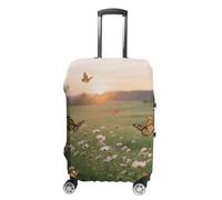 HETPLSD Travel Luggage Cover for Suitcase Protection, Fits 18-32 Inch - Durable Elastic Luggage Protector, Meadow with Flowers Suitcase Cover for Travel, Scratch & Dirt Resistant, style, L, Classic
