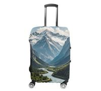 HETPLSD Travel Luggage Cover for Suitcase Protection, Fits 18-32 Inch - Durable Elastic Luggage Protector, Mountains And Rivers Suitcase Cover for Travel, Scratch & Dirt Resistant, style, Small