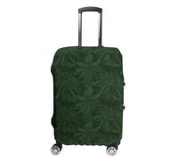 HETPLSD Travel Luggage Cover for Suitcase Protection, Fits 18-32 Inch - Durable Elastic Luggage Protector, Hunter Green Floral Petals Pattern Suitcase Cover for Travel, Scratch & Dirt Resistant