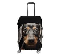HETPLSD Travel Luggage Cover for Suitcase Protection, Fits 18-32 Inch - Durable Elastic Luggage Protector, Pad Dachshund Suitcase Cover for Travel, Scratch & Dirt Resistant, style, L, Classic