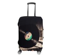 HETPLSD Travel Luggage Cover for Suitcase Protection, Fits 18-32 Inch - Durable Elastic Luggage Protector, Vinyl Records Suitcase Cover for Travel, Scratch & Dirt Resistant, style, Small, Classic