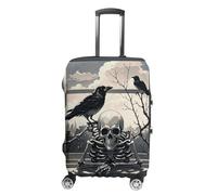 HETPLSD Travel Luggage Cover for Suitcase Protection, Fits 18-32 Inch - Durable Elastic Luggage Protector, A Raven on The Windowsill Suitcase Cover for Travel, Scratch & Dirt Resistant, style, XL