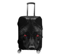 HETPLSD Travel Luggage Cover for Suitcase Protection, Fits 18-32 Inch - Durable Elastic Luggage Protector, Black Red Eyed Wolf Suitcase Cover for Travel, Scratch & Dirt Resistant, style, M, Classic