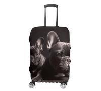 HETPLSD Travel Luggage Cover for Suitcase Protection, Fits 18-32 Inch - Durable Elastic Luggage Protector, French Bulldog Suitcase Cover for Travel, Scratch & Dirt Resistant, style, Small, Classic