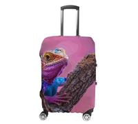 HETPLSD Travel Luggage Cover for Suitcase Protection, Fits 18-32 Inch - Durable Elastic Luggage Protector, Lizard on The Branch Suitcase Cover for Travel, Scratch & Dirt Resistant, style, XL, Classic