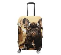 HETPLSD Travel Luggage Cover for Suitcase Protection, Fits 18-32 Inch - Durable Elastic Luggage Protector, Cute French Bulldog Graphics Suitcase Cover for Travel, Scratch & Dirt Resistant, style, XL