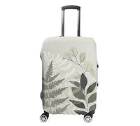 HETPLSD Travel Luggage Cover for Suitcase Protection, Fits 18-32 Inch - Durable Elastic Luggage Protector, Gray Fern Pattern Suitcase Cover for Travel, Scratch & Dirt Resistant, style, M, Classic