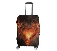 HETPLSD Travel Luggage Cover for Suitcase Protection, Fits 18-32 Inch - Durable Elastic Luggage Protector, Show A Heart on Fire Suitcase Cover for Travel, Scratch & Dirt Resistant, style, XL, Classic