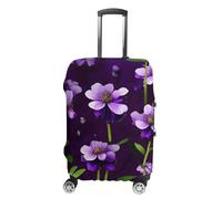HETPLSD Travel Luggage Cover for Suitcase Protection, Fits 18-32 Inch - Durable Elastic Luggage Protector, Blooming Purple Flowers Suitcase Cover for Travel, Scratch & Dirt Resistant, style, L