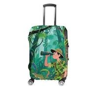HETPLSD Travel Luggage Cover for Suitcase Protection, Fits 18-32 Inch - Durable Elastic Luggage Protector, Tropical Rainforest Suitcase Cover for Travel, Scratch & Dirt Resistant, style, M, Classic