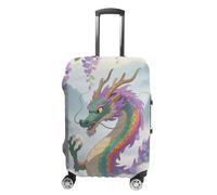 HETPLSD Travel Luggage Cover for Suitcase Protection, Fits 18-32 Inch - Durable Elastic Luggage Protector, Rainbow-scaled-eastern-dragon Suitcase Cover for Travel, Scratch & Dirt Resistant, style, XL