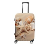 HETPLSD Travel Luggage Cover for Suitcase Protection, Fits 18-32 Inch - Durable Elastic Luggage Protector, Seashells Starfish on The Sand Suitcase Cover for Travel, Scratch & Dirt Resistant, style, M