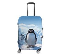 HETPLSD Travel Luggage Cover for Suitcase Protection, Fits 18-32 Inch - Durable Elastic Luggage Protector, Penguin Antarctica Ice Suitcase Cover for Travel, Scratch & Dirt Resistant, style, M