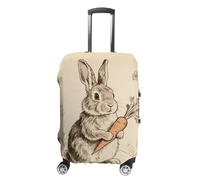 HETPLSD Travel Luggage Cover for Suitcase Protection, Fits 18-32 Inch - Durable Elastic Luggage Protector, Vintage Rabbit Suitcase Cover for Travel, Scratch & Dirt Resistant, style, M, Classic