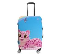 HETPLSD Travel Luggage Cover for Suitcase Protection, Fits 18-32 Inch - Durable Elastic Luggage Protector, Pink Leopard in The Cloud Suitcase Cover for Travel, Scratch & Dirt Resistant, style, L