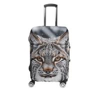 HETPLSD Travel Luggage Cover for Suitcase Protection, Fits 18-32 Inch - Durable Elastic Luggage Protector, Lynx in The Snow Suitcase Cover for Travel, Scratch & Dirt Resistant, style, Small, Classic