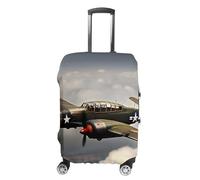 HETPLSD Travel Luggage Cover for Suitcase Protection, Fits 18-32 Inch - Durable Elastic Luggage Protector, World War 2 Aircraft Airplane Suitcase Cover for Travel, Scratch & Dirt Resistant, style, L