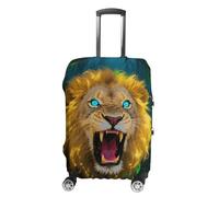 HETPLSD Travel Luggage Cover for Suitcase Protection, Fits 18-32 Inch - Durable Elastic Luggage Protector, Fluorescent Lion Suitcase Cover for Travel, Scratch & Dirt Resistant, style, Small, Classic