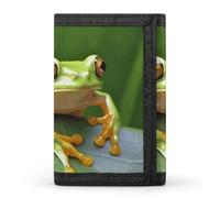 HETPLSD Tree Frog Baby Wallet, Unisex Tri-Fold Wallet with Card Slots & Keychain, Lightweight & Minimalist Wallets for Travel, Daily Use, Gifts