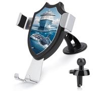 HETPLSD Universal Car Phone Holder Mount with Air Vent Clip & Suction Cup, Cruise Ship Ocean Killer Whale Phone Holder Strong Cellphone Car Mount for Dashboard/Windshield, Fit All Phones