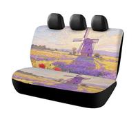 HETPLSD Vintage Flowers Car Seat Covers for Back Seats, Universal Fit Rear Seats Protector Easy to Install, Durable Back Seat Cover for Cars, SUVs, Sedans, Trucks
