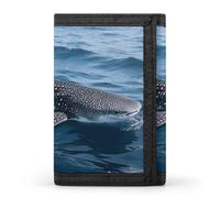 HETPLSD Whale Shark Wallet, Unisex Tri-Fold Wallet with Card Slots & Keychain, Lightweight & Minimalist Wallets for Travel, Daily Use, Gifts