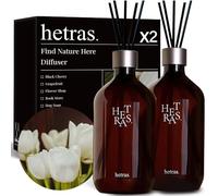 hetras Premium Reed Diffuser Set 16.9 fl.oz. 2 Pack | La Tulip Shower - Elegant Flowers Scent | Long-Lasting Luxury Fragrance with 10 Reed Sticks for Home & Office | Gifts for Loved One
