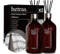 HETRAS. Premium Reed Diffuser: Set of 2 x 16.9oz (1,000 ml) Large Capacity | Fragrance Oil Diffuser & Sticks for Home & Office & Bathroom Decor - Gifts for Loved one (White Shirt)