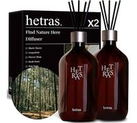 HETRAS. Premium Reed Diffuser: Set of 2 x 16.9oz (1,000 ml) Large Capacity | Fragrance Oil Diffuser & Sticks for Home & Office & Bathroom Decor - Gifts for Loved One (Jeju Saryeoni Forest)