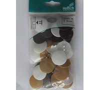 Hettich Cover Cap for Connecting Hinge Rastex 25, Ø 30 mm, white, brown, beige, Pack of 48, 62491...