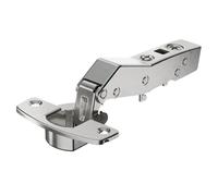 Sensys 9088016 Angle Hinge W30 with Integrated Damping (Sensys 8639i W30), Nickel-Plated, Present, Opening Angle 95°, TH-Drill Pattern 52 x 5.5 mm, Screw-On