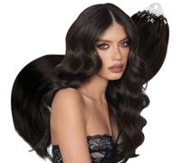 Hetto Micro Beads Hair Extensions Human Hair Brown Micro Ring Extensions #2 Darkest Brown Micro Loop Hair Extensions 12 Inch 40g 50 Strands