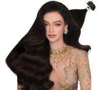 Hetto U Tip Hair Extensions Human Hair Brown Utip Hair Extensions Darkest Brown Keratin Bond Hot Fusion 14In 50s/50g #2