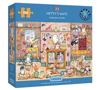 Hetty’s Hats | 500 Piece Jigsaw Puzzle | Funny Cat Puzzle | Sustainable Jigsaw Puzzle for Adults | Premium 100% Recycled Board | Great Gift for Adults | Gibsons Games