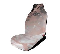 HETVBNS 1PC Breathable Car Seat Covers Marble Color Rose Gold Car Front Seat Protector Elastic Band Edge Auto Seat Cushion Car Accessories SUV Sedan Van Truck