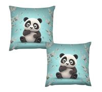 HETVBNS 2 Pack Throw Pillow Covers 20 "x20 Double-Sided Soft Plush Pillowcase Decorative Square Pillows Case Panda Star Pillow Cover for Living Room, Bedroom, Sofa, Car