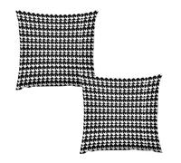 HETVBNS 2 Pack Throw Pillow Covers 22 "x22 Double-Sided Soft Plush Pillowcase Decorative Square Pillows Case Houndstooth Black Pillow Cover for Living Room, Bedroom, Sofa, Car