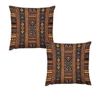 HETVBNS 2 Pack Throw Pillow Covers 22 "x22 Double-Sided Soft Plush Pillowcase Decorative Square Pillows Case Traditional African Design Pattern Pillow Cover for Living Room, Bedroom, Sofa, Car