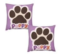 HETVBNS 2 Pack Throw Pillow Covers 22 "x22 Double-Sided Soft Plush Pillowcase Decorative Square Pillows Case Puppy Dog Paw Pillow Cover for Living Room, Bedroom, Sofa, Car