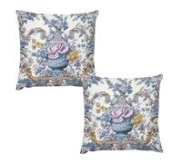 HETVBNS 2 Pack Throw Pillow Covers 24 "x24 Double-Sided Soft Plush Pillowcase Decorative Square Pillows Case Vase in The Middle Pillow Cover for Living Room, Bedroom, Sofa, Car