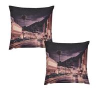 HETVBNS 2 Pack Throw Pillow Covers 24 "x24 Double-Sided Soft Plush Pillowcase Decorative Square Pillows Case The Old Hollywood Pillow Cover for Living Room, Bedroom, Sofa, Car