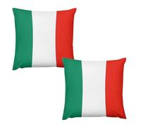HETVBNS 2 Pack Throw Pillow Covers 24 "x24 Double-Sided Soft Plush Pillowcase Decorative Square Pillows Case Italy Flag Pillow Cover for Living Room, Bedroom, Sofa, Car