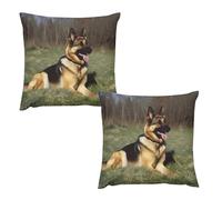 HETVBNS 2 Pack Throw Pillow Covers 26 "x26 Double-Sided Soft Plush Pillowcase Decorative Square Pillows Case German Shepherd Dog Pillow Cover for Living Room, Bedroom, Sofa, Car