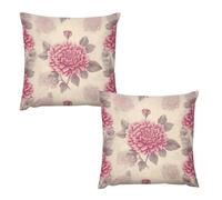 HETVBNS 2 Pack Throw Pillow Covers 26 "x26 Double-Sided Soft Plush Pillowcase Decorative Square Pillows Case Beautiful Vintage Flower Pillow Cover for Living Room, Bedroom, Sofa, Car