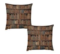 HETVBNS 2 Pack Throw Pillow Covers 26 "x26 Double-Sided Soft Plush Pillowcase Decorative Square Pillows Case Library Bookshelf Book Pillow Cover for Living Room, Bedroom, Sofa, Car