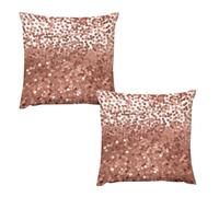 HETVBNS 2 Pack Throw Pillow Covers 26 "x26 Double-Sided Soft Plush Pillowcase Decorative Square Pillows Case Rose Gold Glitter Pillow Cover for Living Room, Bedroom, Sofa, Car