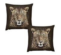 HETVBNS 2 Pack Throw Pillow Covers 26 "x26 Double-Sided Soft Plush Pillowcase Decorative Square Pillows Case Patterned Leopard Head Pillow Cover for Living Room, Bedroom, Sofa, Car