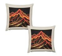 HETVBNS 2 Pack Throw Pillow Covers 26 "x26 Double-Sided Soft Plush Pillowcase Decorative Square Pillows Case Abstract Mountain Pillow Cover for Living Room, Bedroom, Sofa, Car