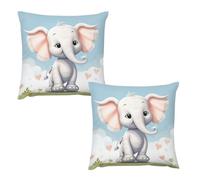 HETVBNS 2 Pack Throw Pillow Covers 26 "x26 Double-Sided Soft Plush Pillowcase Decorative Square Pillows Case Cute Elephant Pillow Cover for Living Room, Bedroom, Sofa, Car